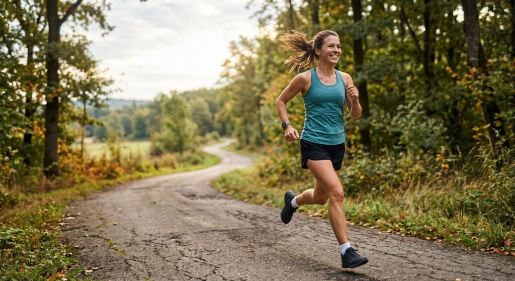 glückliche Frau Lauftraining laufsportmarketing.de Sidebar